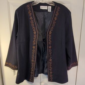 Alfred Dunner Navy Blue Blazer